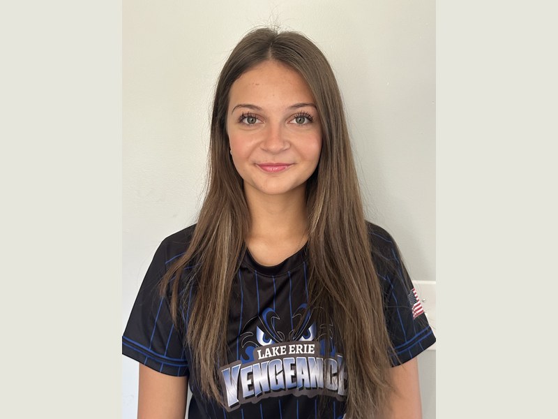 Alexa Shimek in her Lake Erie Vengeance jersey