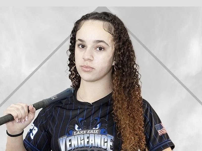 Josilyn Robinson in her Lake Erie Vengeance jersey